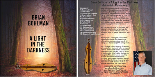 Brian Bohlman - A Light in the Darkness (Mountain Dulcimer) Music CD + FREE BOOK