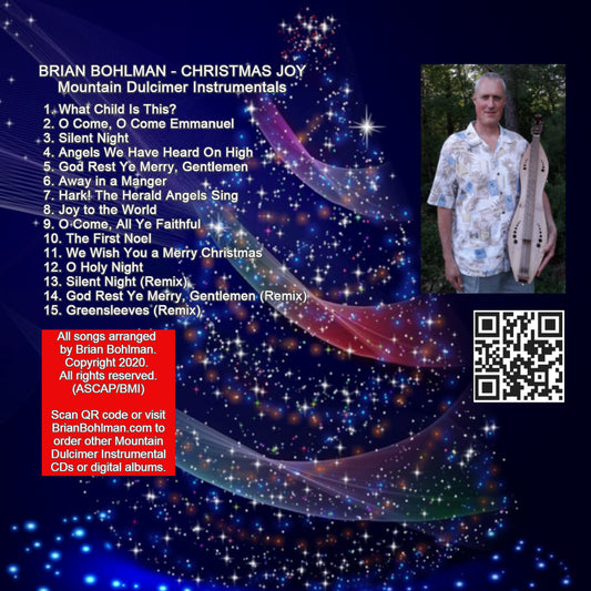 CHRISTMAS JOY: Mountain Dulcimer Instrumentals Music CD by Brian Bohlman